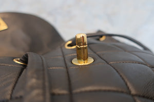 CHANEL Matelasse chain back pack Lambskin Black/Gold hadware Back pack 700100002