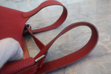 将图片加载到图库查看器，HERMES PICOTIN LOCK PM Clemence leather Rouge garance □Q刻印 Hand bag 800020071
