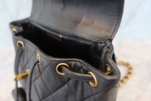 Load image into Gallery viewer, CHANEL Matelasse chain back pack Lambskin Black/Gold hadware Back pack 700100002
