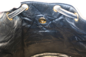 CHANEL Matelasse chain back pack Lambskin Black/Gold hadware Back pack 700100002
