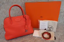 将图片加载到图库查看器，HERMES／BOLIDE 31 Clemence leather Capucine A刻印 Shoulder bag 500120111
