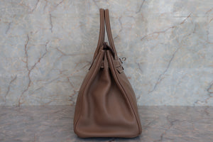 HERMES BIRKIN 30 Swift leather Etoupe gray □J Engraving Hand bag 700050003