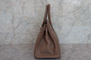 HERMES BIRKIN 30 Swift leather Etoupe gray □J Engraving Hand bag 700050003