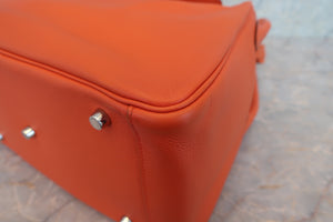 HERMES／エルメス リンディ30 エバーカラー オレンジ □Q刻印 ショルダーバッグ 700040008