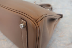 HERMES BIRKIN 30 Swift leather Etoupe gray □J Engraving Hand bag 700050003
