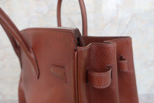 将图片加载到图库查看器，HERMES BIRKIN 35 Ardennes leather Brown □A刻印 Hand bag 600100186
