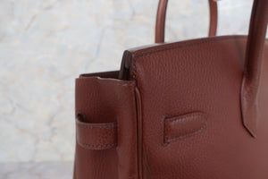 HERMES BIRKIN 35 Ardennes leather Brown □A刻印 Hand bag 600100186