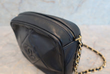 Load image into Gallery viewer, CHANEL CC mark fringe chain shoulder bag Lambskin Navy/Gold hadware Shoulder bag 700100053

