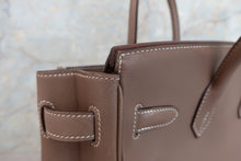Load image into Gallery viewer, HERMES BIRKIN 30 Swift leather Etoupe gray □J Engraving Hand bag 700050003
