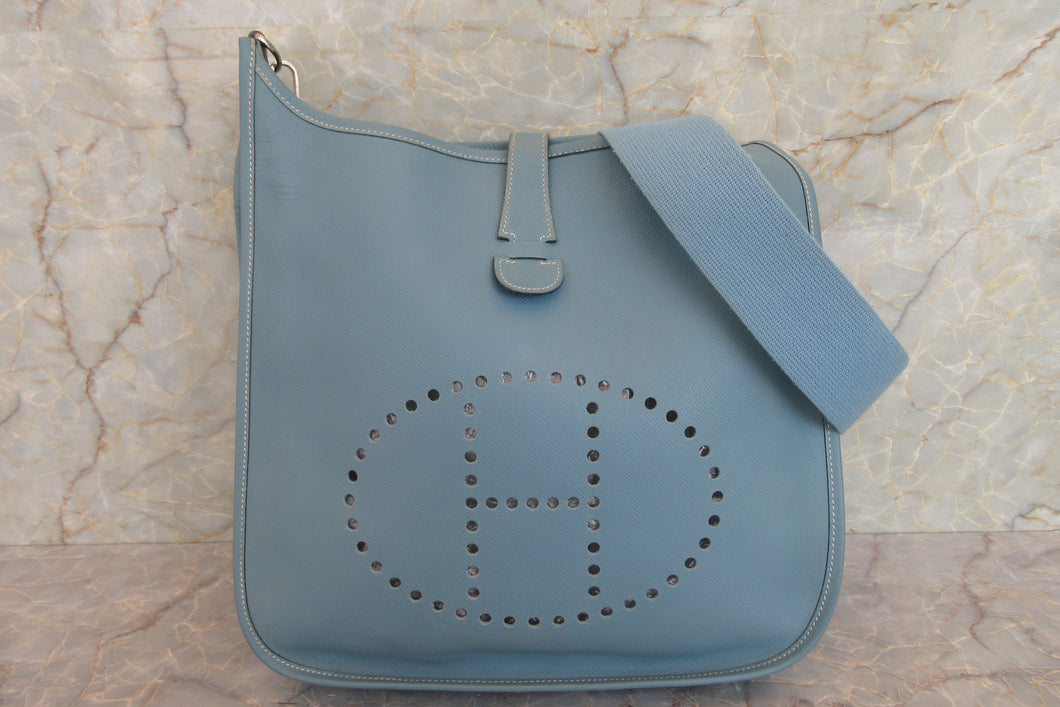 HERMES／エルメス エブリン2GM ヴォーエプソン ブルージーン □J刻印 ショルダーバッグ 700030143
