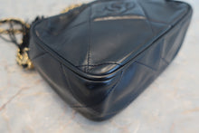 Load image into Gallery viewer, CHANEL CC mark fringe chain shoulder bag Lambskin Navy/Gold hadware Shoulder bag 700100053

