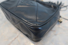 Load image into Gallery viewer, CHANEL CC mark fringe chain shoulder bag Lambskin Navy/Gold hadware Shoulder bag 700100053
