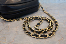 Load image into Gallery viewer, CHANEL CC mark fringe chain shoulder bag Lambskin Navy/Gold hadware Shoulder bag 700100053
