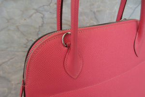 HERMES／BOLIDE 27 Epsom leather  Rose azalee T Engraving Shoulder bag 700050084