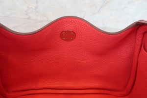 HERMES LINDY 26 Clemence leather Rose jaipur D Engraving Shoulder bag 700080002