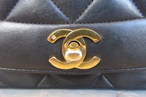 CHANEL  Diana matelasse chain shoulder bag Lambskin Black/Gold hadware Shoulder bag 700010152