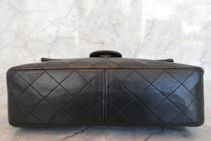 CHANEL Matelasse double flap double chain shoulder bag Lambskin Black/Gold hadware Shoulder bag 700070154