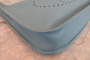 HERMES／エルメス エブリン2GM ヴォーエプソン ブルージーン □J刻印 ショルダーバッグ 700030143