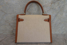將圖片載入圖庫檢視器 HERMES／エルメス ケリー28 トワルアッシュ/クシュベル ベージュ/ゴールド 〇U刻印 ハンドバッグ 700040217

