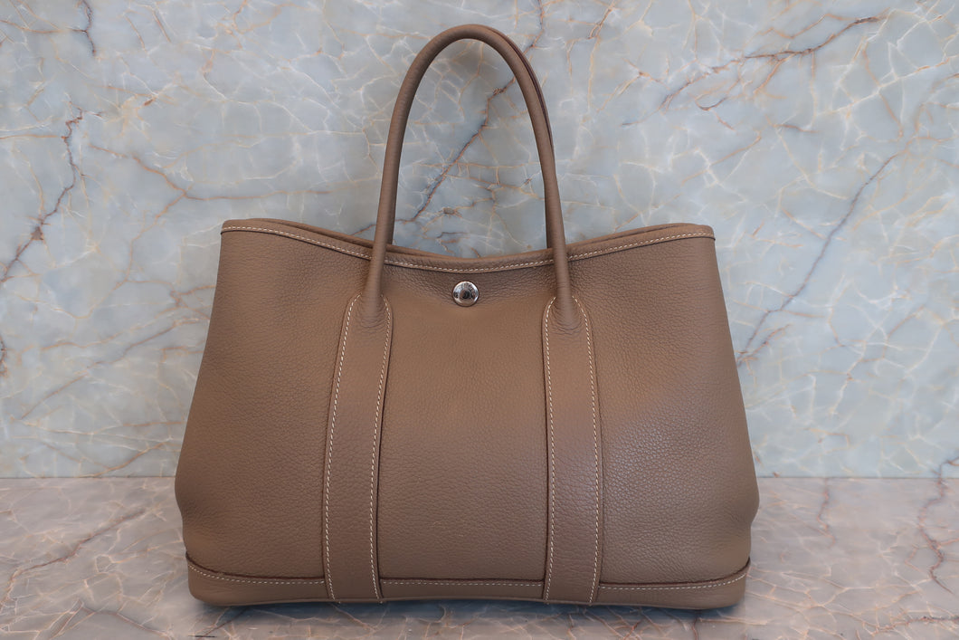 HERMES／エルメス ガーデンパーティＴＰＭ ネゴンダ エトゥープ □L刻印 トートバッグ 700030166