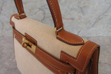將圖片載入圖庫檢視器 HERMES／エルメス ケリー28 トワルアッシュ/クシュベル ベージュ/ゴールド 〇U刻印 ハンドバッグ 700040217

