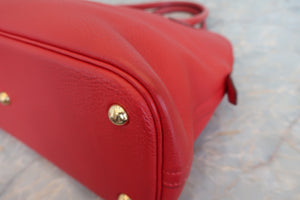 HERMES／エルメス ボリード31 トゴ ルージュヴィフ □H刻印 ショルダーバッグ 700060227