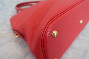 HERMES／エルメス ボリード31 トゴ ルージュヴィフ □H刻印 ショルダーバッグ 700060227