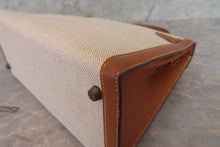 將圖片載入圖庫檢視器 HERMES／エルメス ケリー28 トワルアッシュ/クシュベル ベージュ/ゴールド 〇U刻印 ハンドバッグ 700040217

