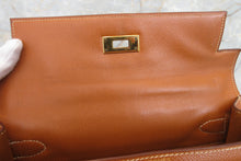 將圖片載入圖庫檢視器 HERMES／エルメス ケリー28 トワルアッシュ/クシュベル ベージュ/ゴールド 〇U刻印 ハンドバッグ 700040217

