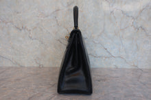 画像をギャラリービューアに読み込む, HERMES／エルメス ケリー28 ボックスカーフ ブラック 〇R刻印 ハンドバッグ 800020056
