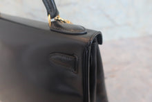 画像をギャラリービューアに読み込む, HERMES／エルメス ケリー28 ボックスカーフ ブラック 〇R刻印 ハンドバッグ 800020056
