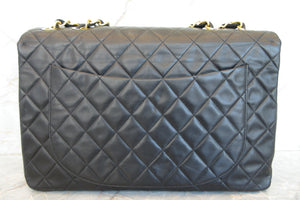 CHANEL/シャネル デカマトラッセシングルフラップチェーンショルダーバッグ ラムスキン ブラック/ゴールド金具 ショルダーバッグ 700070163