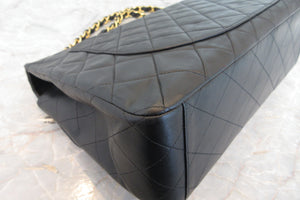 CHANEL/シャネル デカマトラッセシングルフラップチェーンショルダーバッグ ラムスキン ブラック/ゴールド金具 ショルダーバッグ 700070163