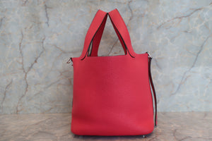 HERMES／エルメス ピコタンロックＰＭ トリヨンクレマンス ローズエクストリーム D刻印 ハンドバッグ 700050260