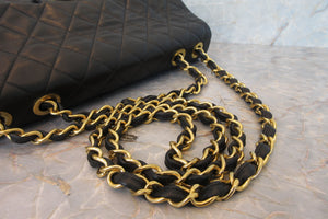 CHANEL/シャネル デカマトラッセシングルフラップチェーンショルダーバッグ ラムスキン ブラック/ゴールド金具 ショルダーバッグ 700070163