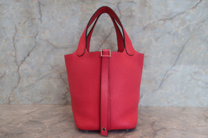 HERMES／エルメス ピコタンロックＰＭ トリヨンクレマンス ローズエクストリーム D刻印 ハンドバッグ 700050260