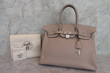 画像をギャラリービューアに読み込む, HERMES／エルメス バーキン35 トリヨンクレマンス トゥルティエールグレー □K刻印 ハンドバッグ 700090046
