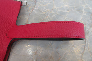 HERMES／エルメス ピコタンロックエクラＭＭ トリヨンクレマンス/ヴォースイフト フランボワーズ/ルージュセリエ Z刻印 ハンドバッグ 700050110