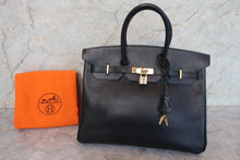 將圖片載入圖庫檢視器 HERMES／エルメス バーキン35 アルデンヌ ブラック □H刻印 ハンドバッグ 700110104
