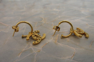 CHANEL/シャネル ココマークピアス 金メッキ ゴールド ピアス 700050209