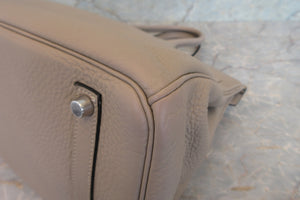 HERMES／エルメス バーキン35 トリヨンクレマンス トゥルティエールグレー □K刻印 ハンドバッグ 700090046