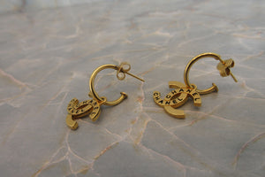 CHANEL/シャネル ココマークピアス 金メッキ ゴールド ピアス 700050209