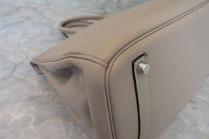 HERMES／エルメス バーキン35 トリヨンクレマンス トゥルティエールグレー □K刻印 ハンドバッグ 700090046