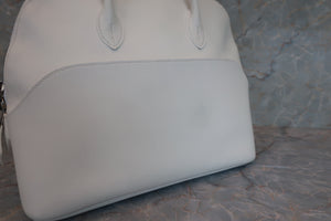 HERMES BOLIDE 1923 Swift leather White  □K Engraving Hand bag 500110102