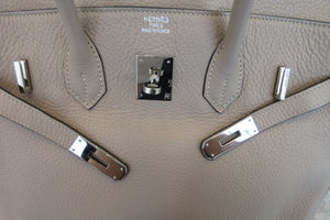 HERMES／エルメス バーキン35 トリヨンクレマンス トゥルティエールグレー □K刻印 ハンドバッグ 700090046