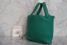 Load image into Gallery viewer, HERMES PICOTIN LOCK PM Clemence leather Vert vertigo Z Engraving Hand bag 600110217
