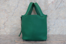 Load image into Gallery viewer, HERMES PICOTIN LOCK PM Clemence leather Vert vertigo Z Engraving Hand bag 600110217
