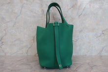 Load image into Gallery viewer, HERMES PICOTIN LOCK PM Clemence leather Vert vertigo Z Engraving Hand bag 600110217
