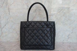 CHANEL/シャネル 復刻トート キャビアスキン ブラック/シルバー金具 トートバッグ 700060203