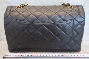 CHANEL Paris Limited Matelasse double flap chain shoulder bag Lambskin Black/Gold hadware Shoulder bag 700100075